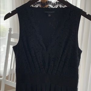 Banana Republic Lace Pleated Dress Black Size 6